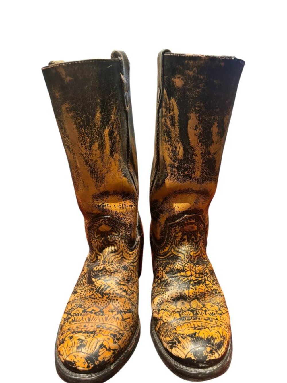 Black+Tan Boots, 8.5 - Picture 2 of 3